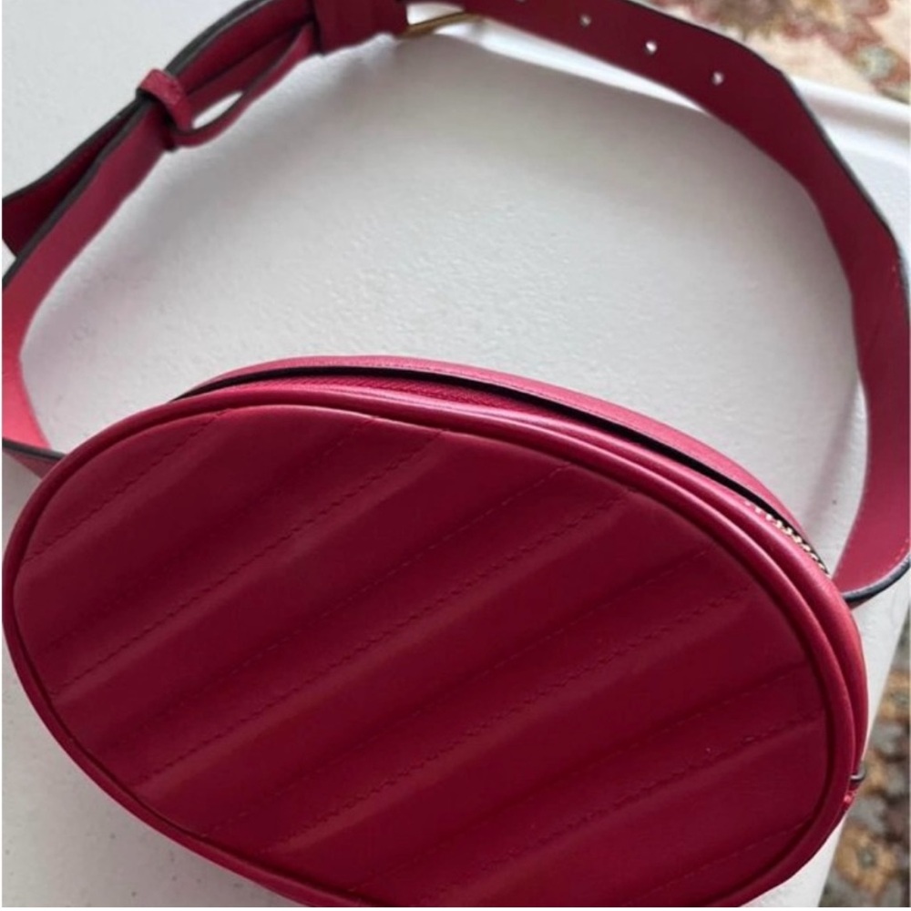 Auxiliary leather belt bag